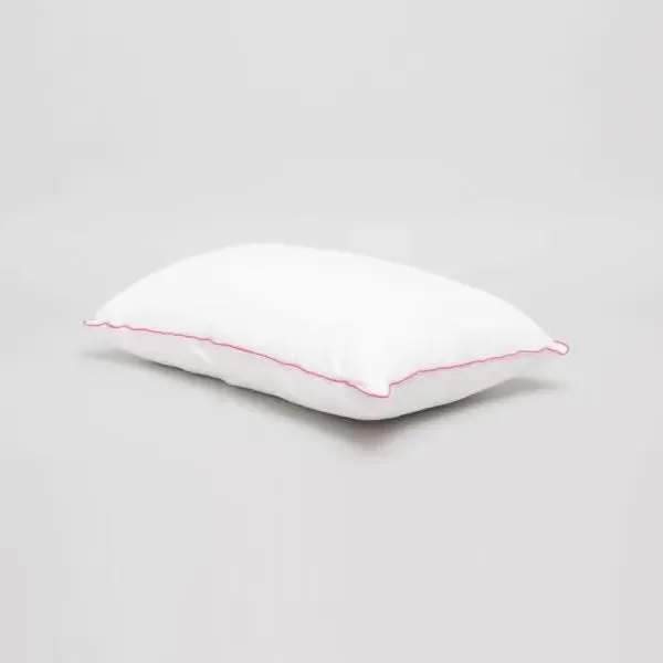 2 PCs Pink Single Piping Filled Pillows