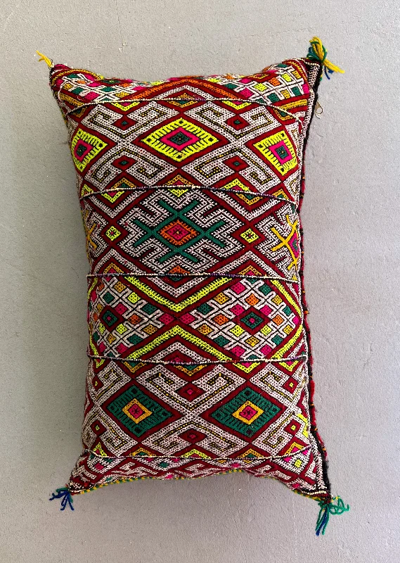 Ain Leuh Lumbar Pillow - Florescent Evil Eye