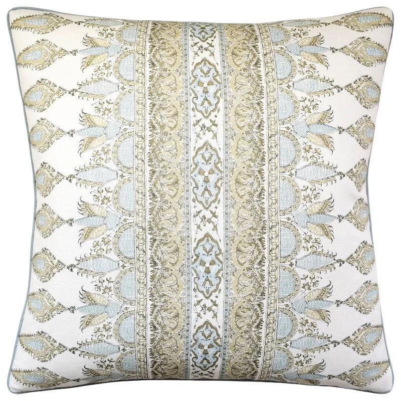 Akola Stripe Beige Throw Pillow by Ryan Studio