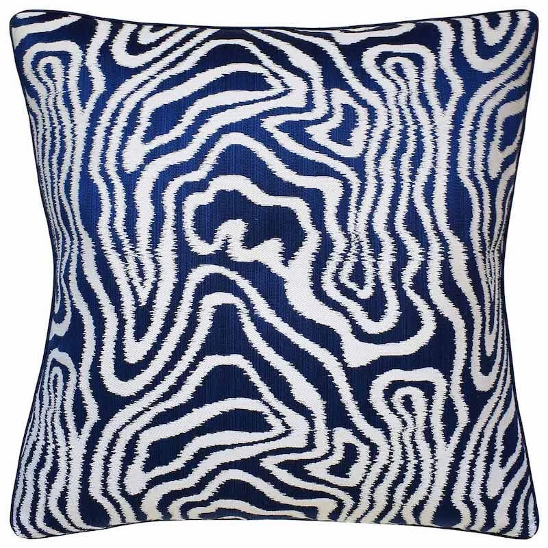 Alessandro Navy Blue Decorative Pillow by Ryan Studio