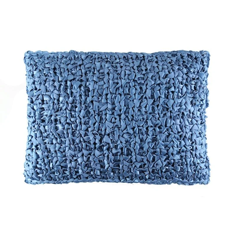 Blue Ribbon Knit Pillows by Ann Gish