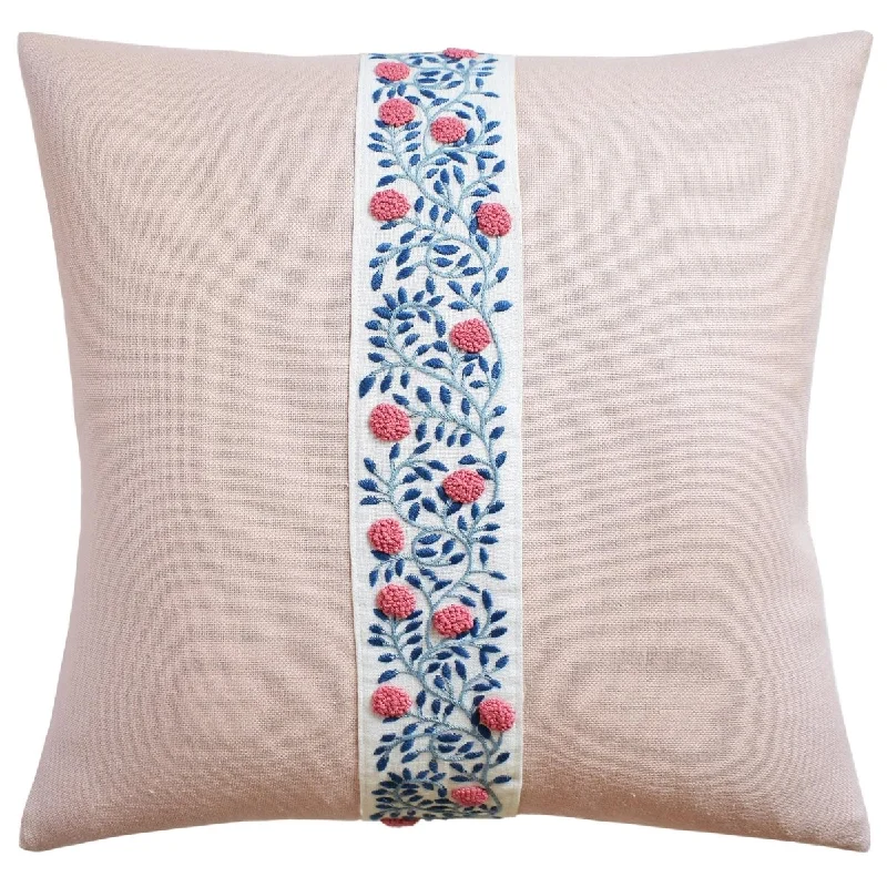 Ashoka Tape Rose & Sky Decorative Pillow Ryan Studio