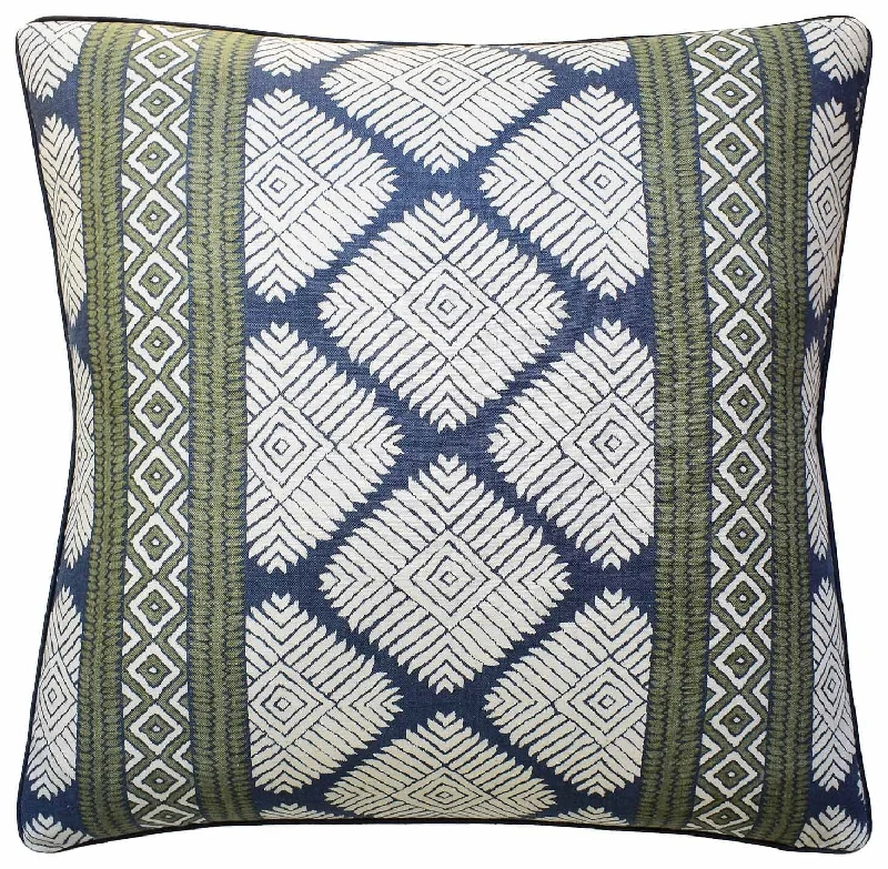 Austin Bluestone and Green Decorative Pillow by Ryan Studio