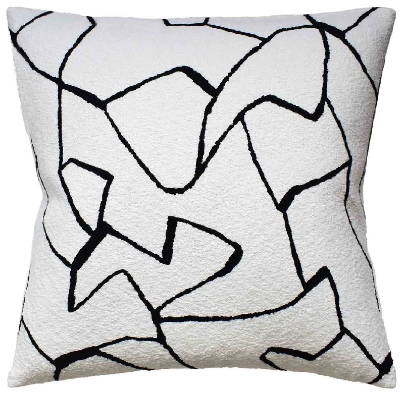 Bark Cloth Noir Decorative Pillow Ryan Studio