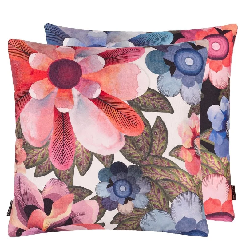 Christian Lacroix Vallarta Flamingo and Indigo Decorative Pillow