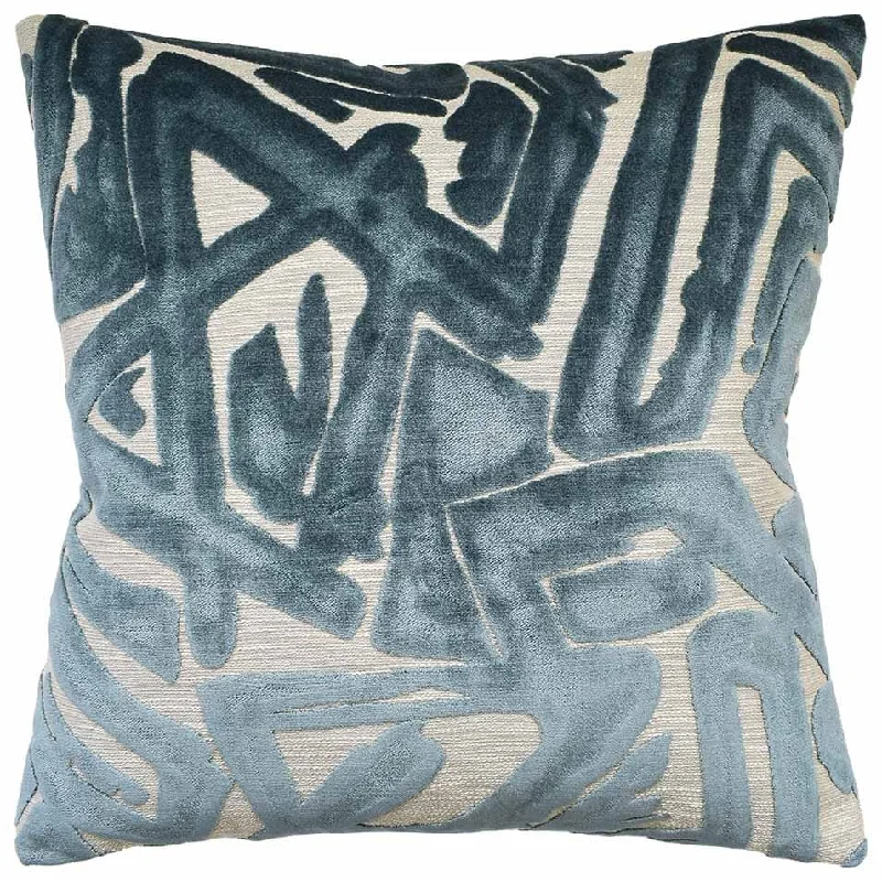 Depiction Teal Decorative Pillow Ryan Studio