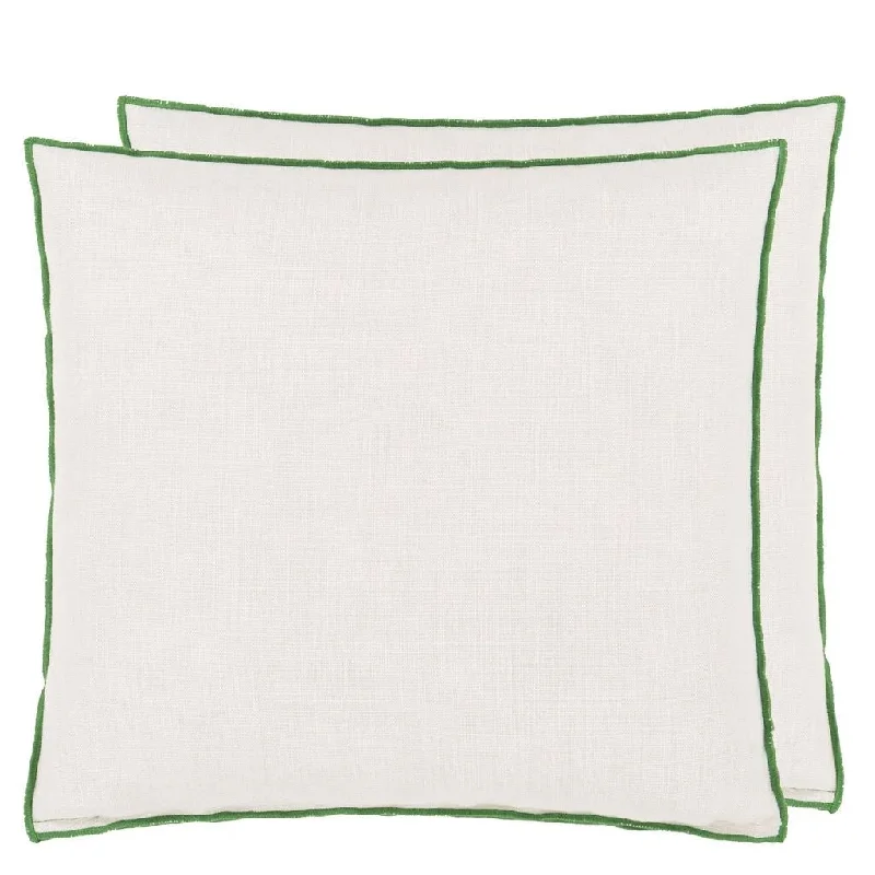 Designers Guild Brera Lino Alabaster & Emerald Decorative Pillow