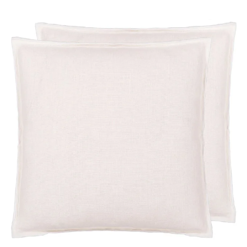 Designers Guild Brera Lino Alabaster & White Decorative Pillow