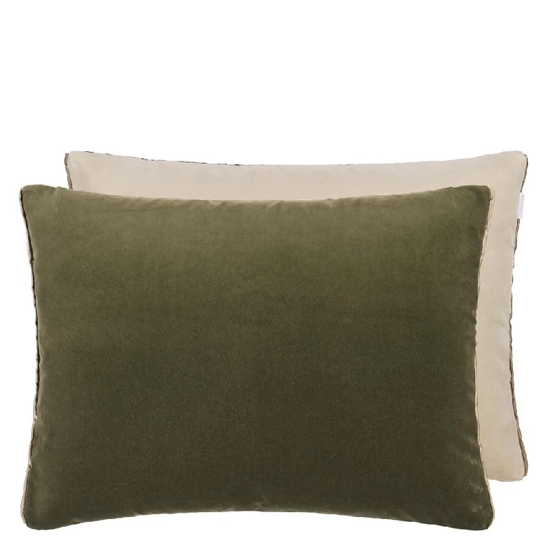 Designers Guild Cassia Fern & Pear Velvet Decorative Pillow