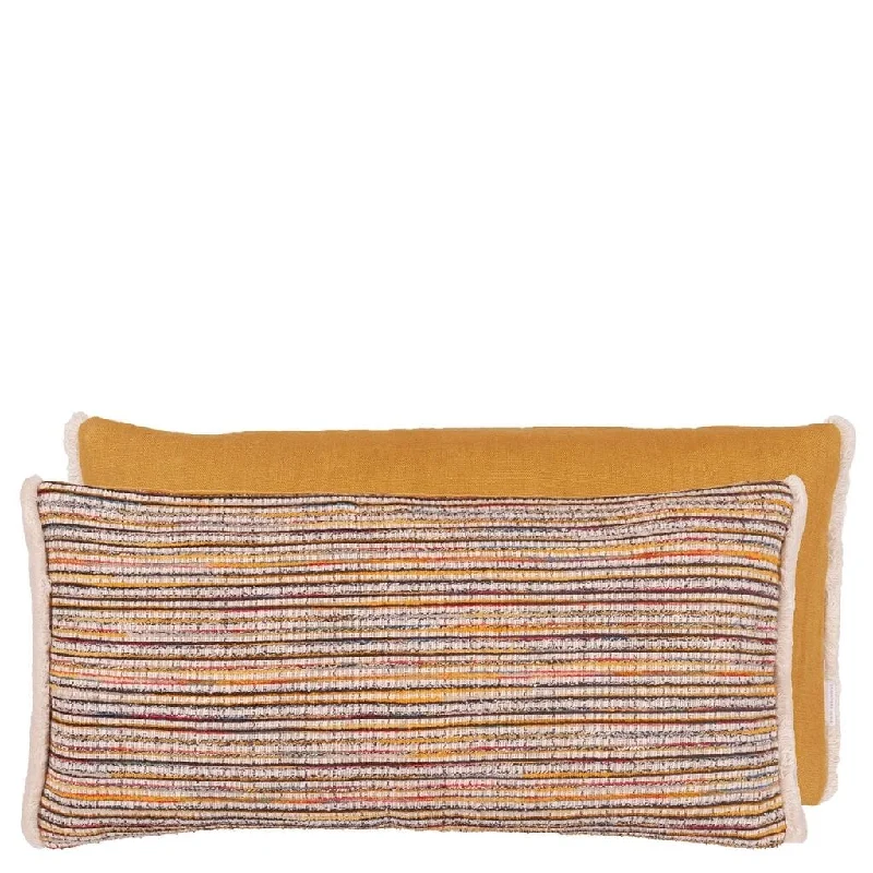 Sakiori Ochre Decorative Pillow by Designers Guild