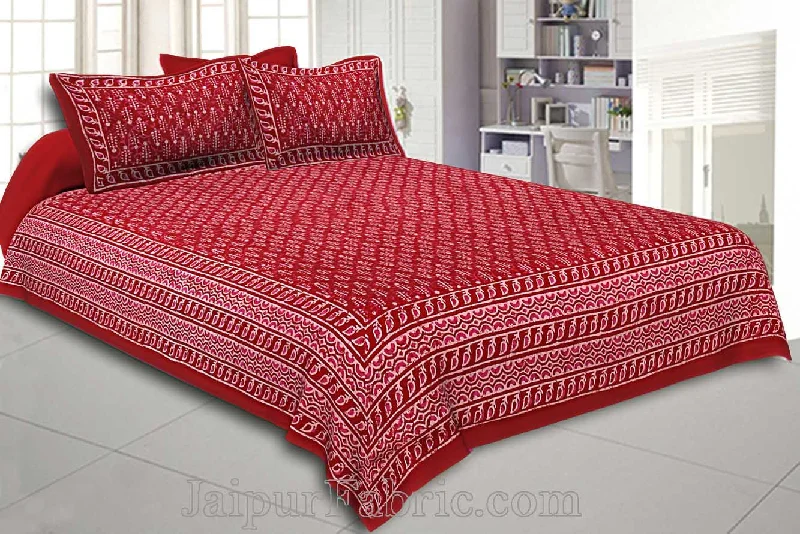 Double Bedsheet Dabu Indigo Dye Red Hand Block Print