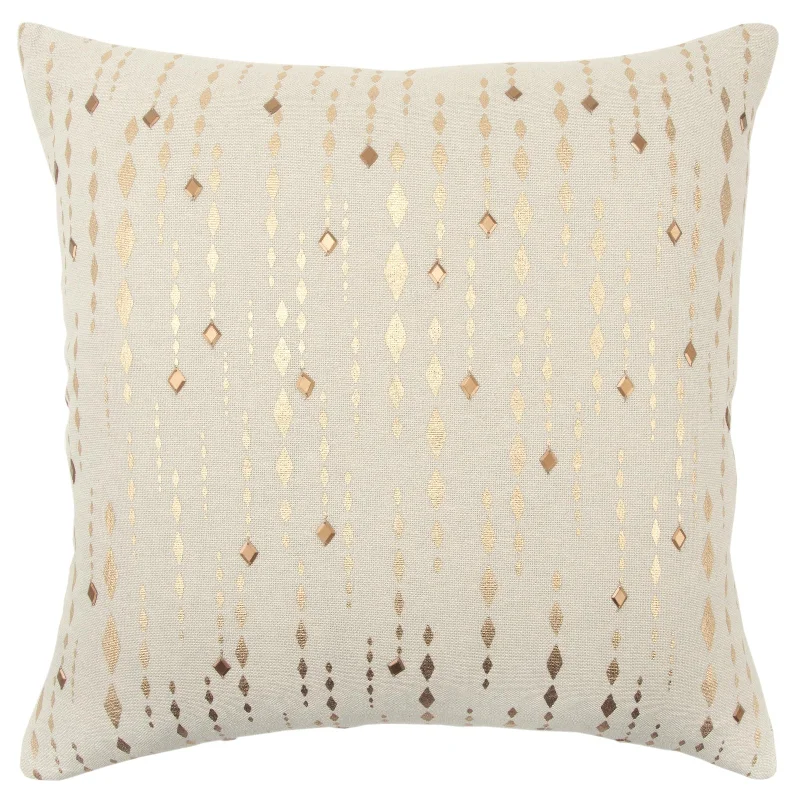 Embroidered Cotton Stripe Decorative Throw Pillow