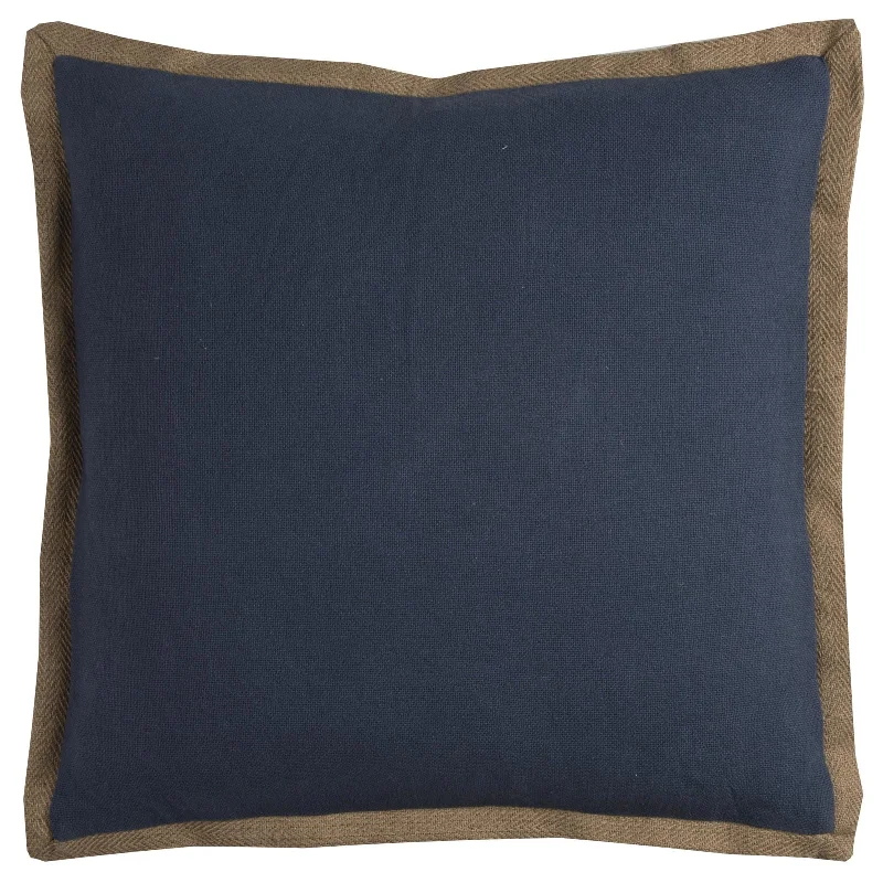 Flanged Cotton Solid Decorative Throw Pillow