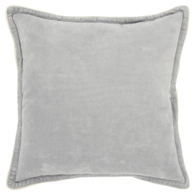 Flanged Cotton Velvet Solid Connie Post Decorative Throw Pillows