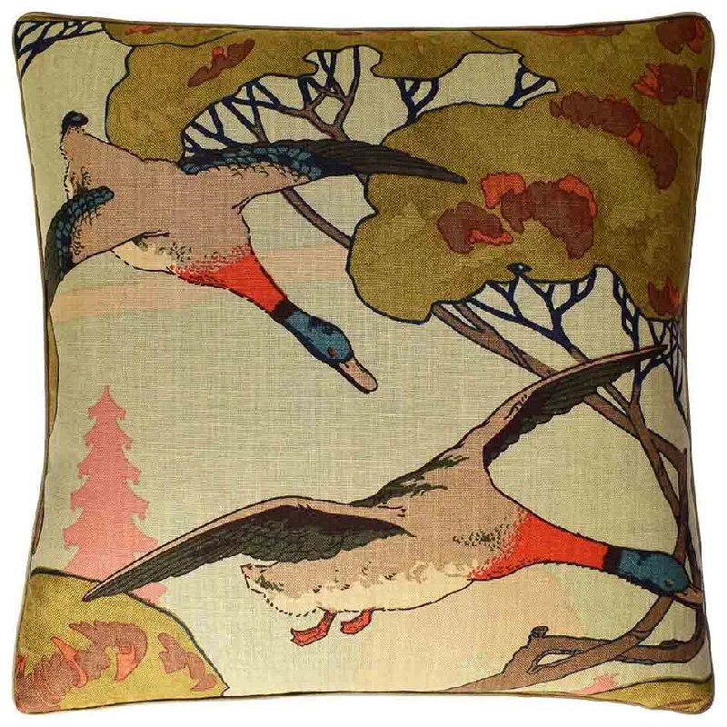 Flying Ducks Sky Decorative Pillow Ryan Studio