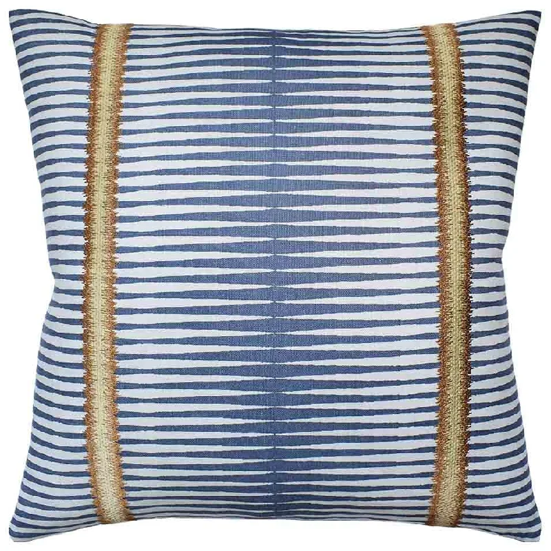 Frenzy Stripe Blue Ridge Decorative Pillow by Ryan Studio