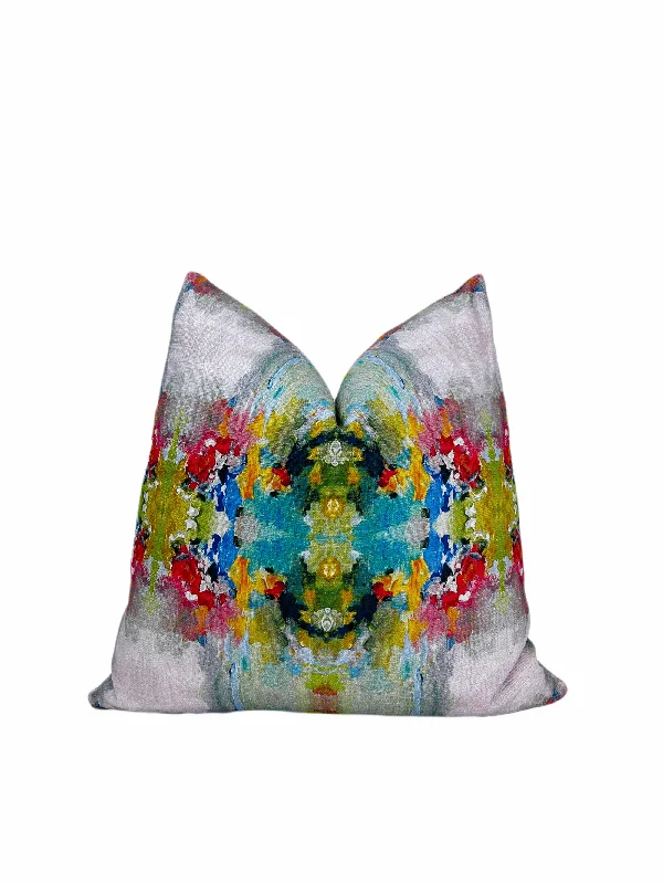 Fuchsia Multi Kaleidoscope Throw Pillow