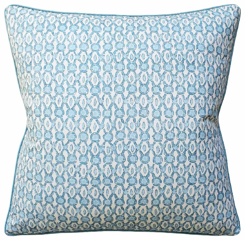 Galon Print Aqua Decorative Pillow Ryan Studio