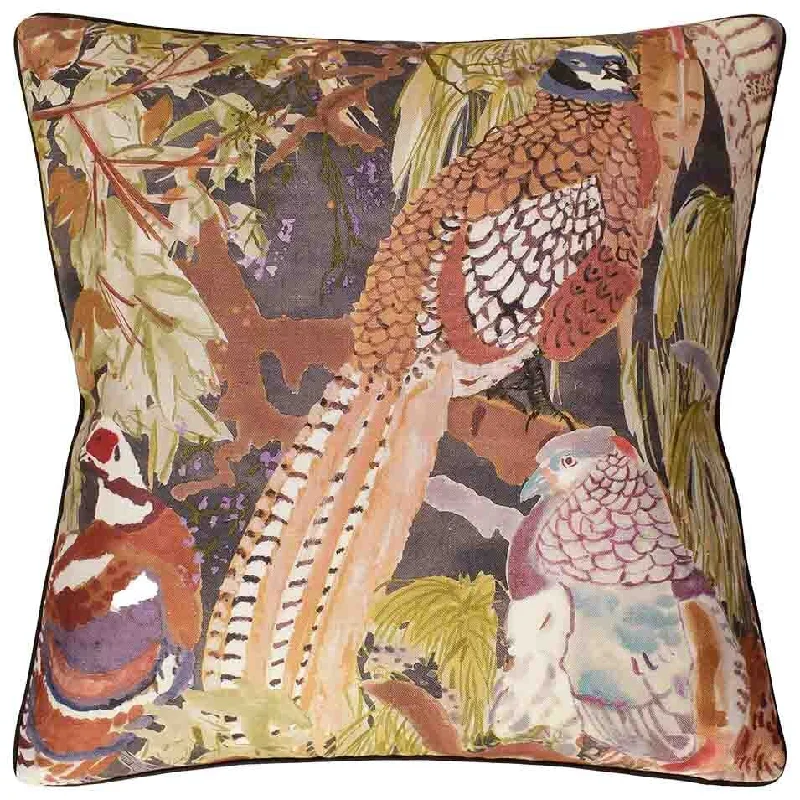 Game Birds Charcoal Decorative Pillow Ryan Studio