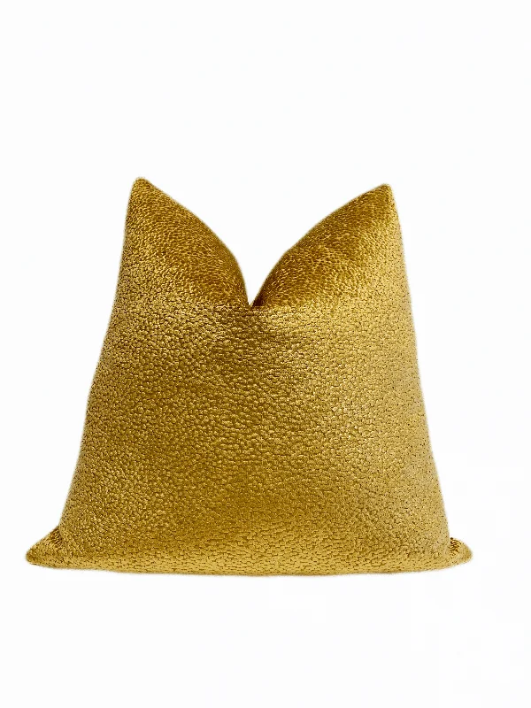 Gold Velvet Throw Pillow