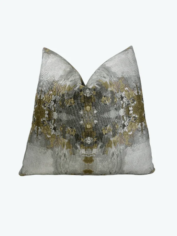 Gray Multi Kaleidoscope Throw Pillow