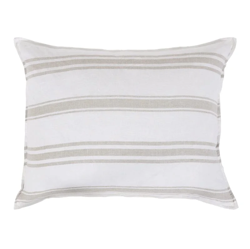 Jackson White and Natural Big Pillow by Pom Pom at Home