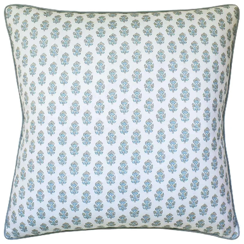 Julian Beige & Spa Blue Decorative Pillow Ryan Studio