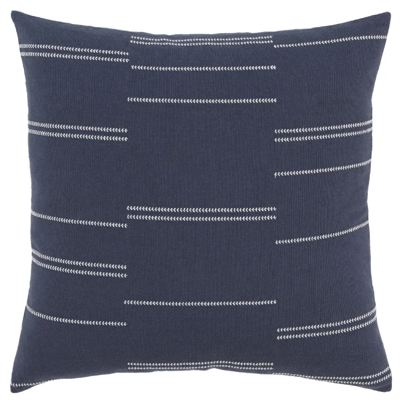 Knife Edged Cotton Broken Stripe Decorative Throw Pillow