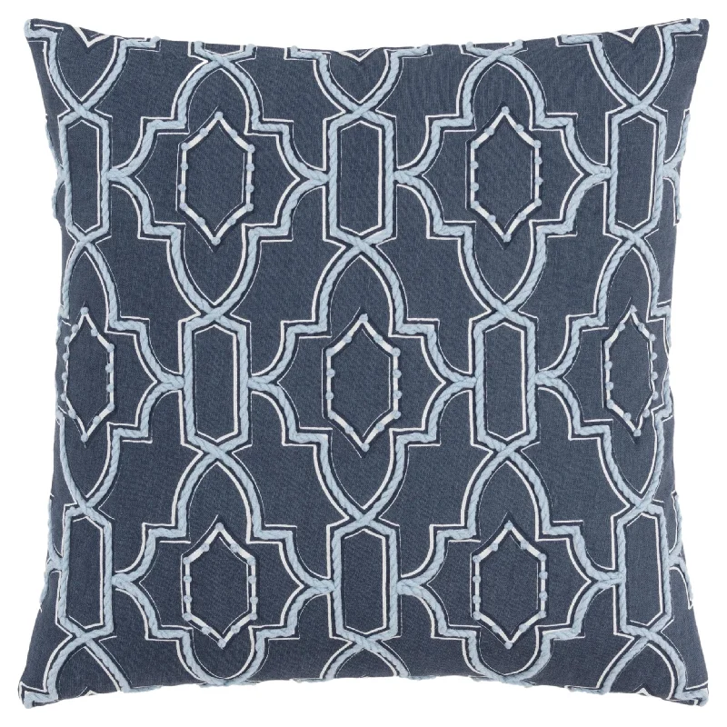 Knife Edged 100% Cotton Geometric Pillow