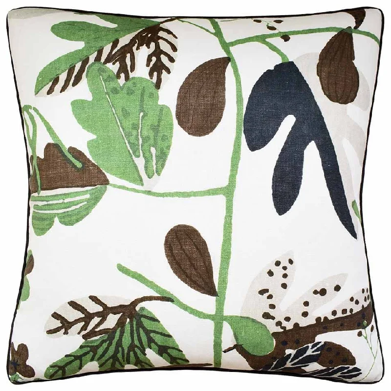 Matisse Leaf Black and Green Decorative Pillow Ryan Studio