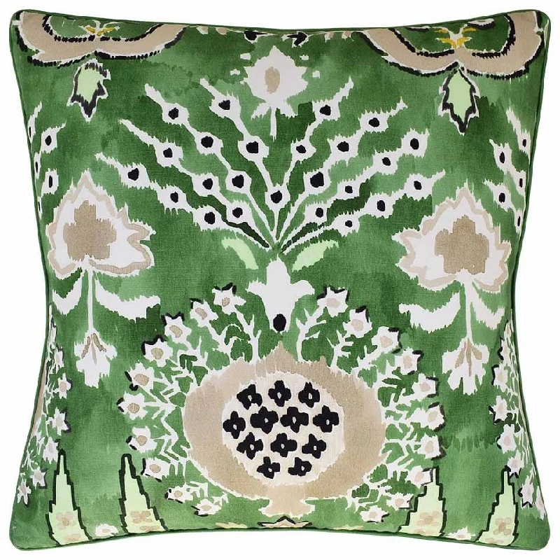 Mendoza Suzani Green Decorative Pillow Ryan Studio