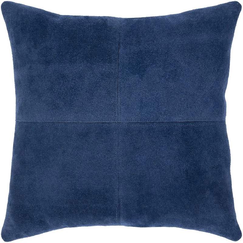 Manitou Suede Pillow in Dark Blue