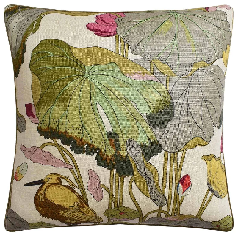 Nympheus Bisquit and Taupe Decorative Pillow Ryan Studio