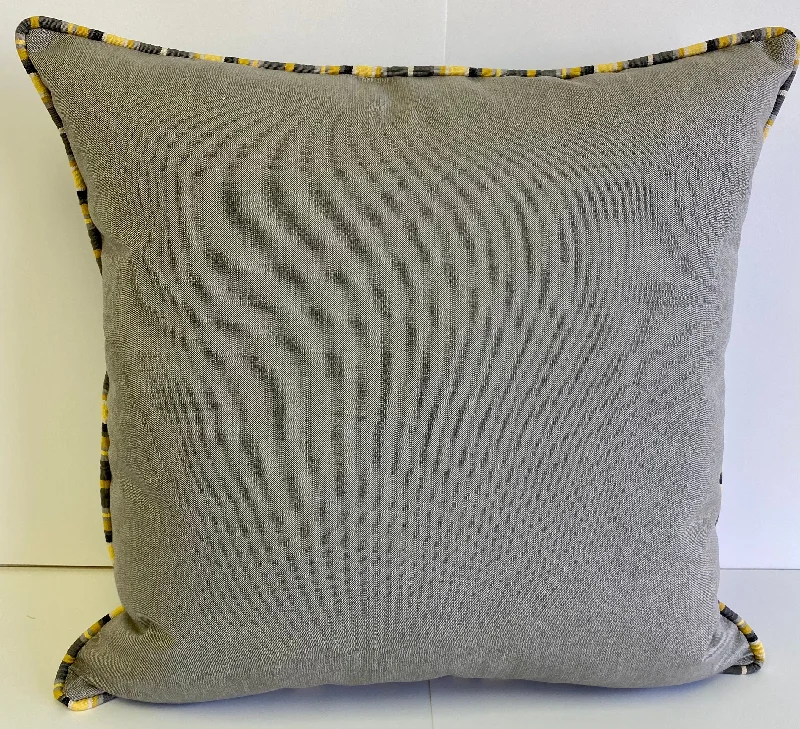 Luxury Outdoor Pillow - 22" x 22" - Seville - Thunder; Sunbrella, or equivalent, fabric with fiber fill