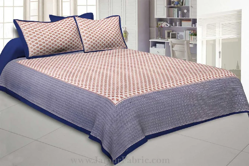 Orange Booti Double Bedsheet