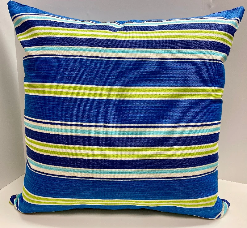 Luxury Outdoor Pillow - 22" x 22" - Cayman - Reef; Sunbrella, or equivalent, fabric with fiber fill