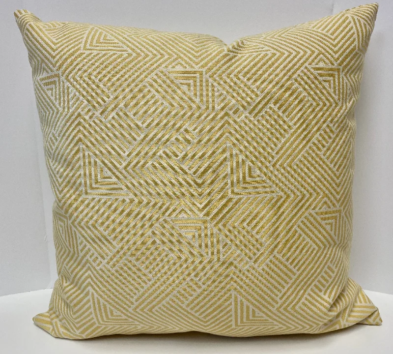 Luxury Outdoor Pillow - 22" x 22" - Barbados Sunshine; Sunbrella fabric or equivelent with poly fill