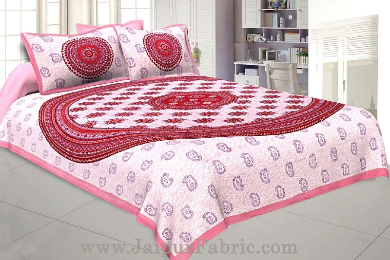 Paisley Pink Double Bedsheet