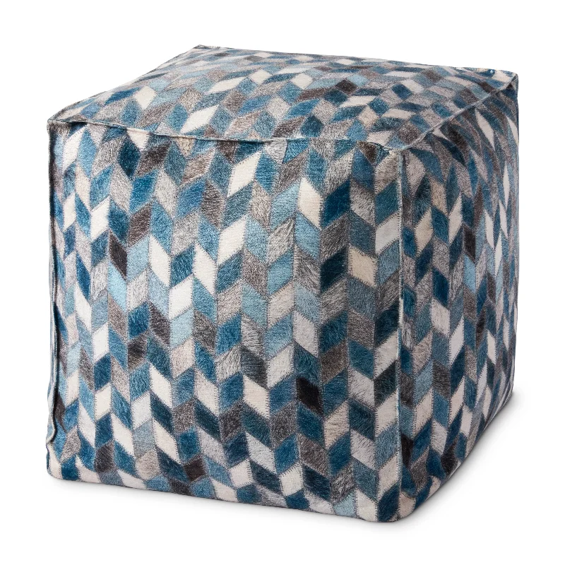 Grey & Multi Pouf by Loloi