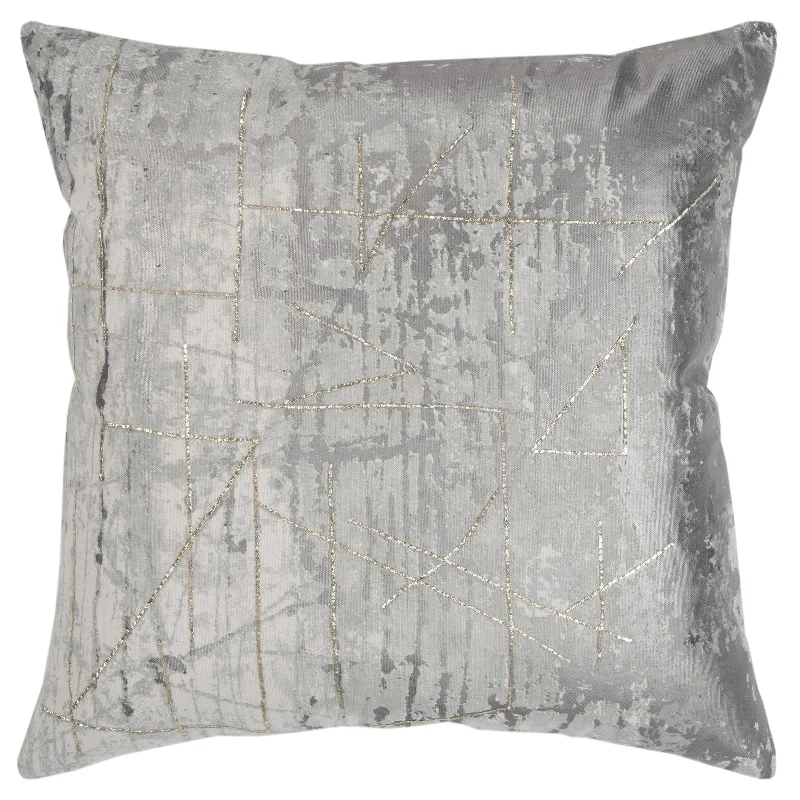 Printed Knife Edge Cotton Abstract Decorative Throw Pillow