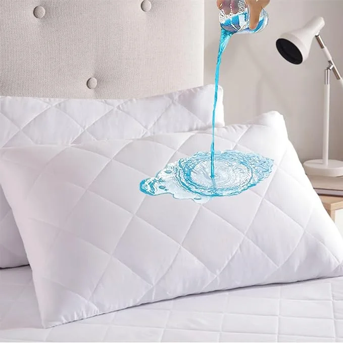 Quilted Pillow Protector-White