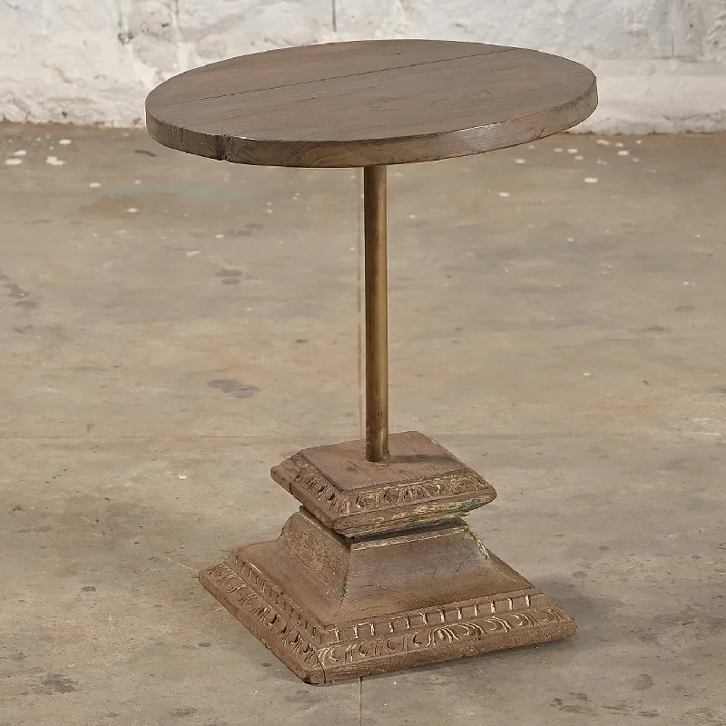 Round Teak Side Table 1