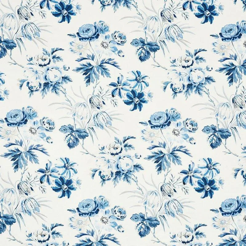 Cecil Chintz Fabric in Delft