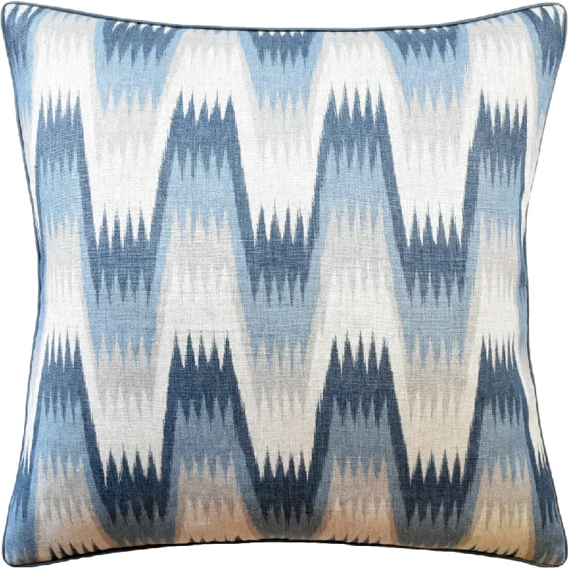 Stockholm Chevron Slate Blue Decorative Pillow Ryan Studio