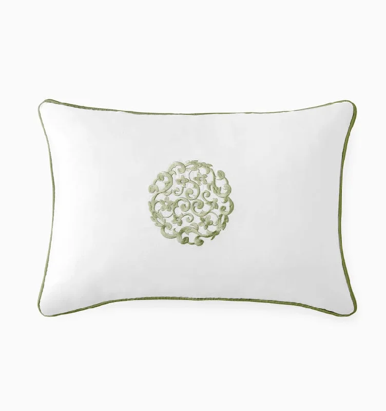 Storia White and Willow Decorative Pillow by Sferra