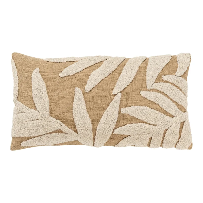 Woven Cotton Botanical Decorative Throw Pillow