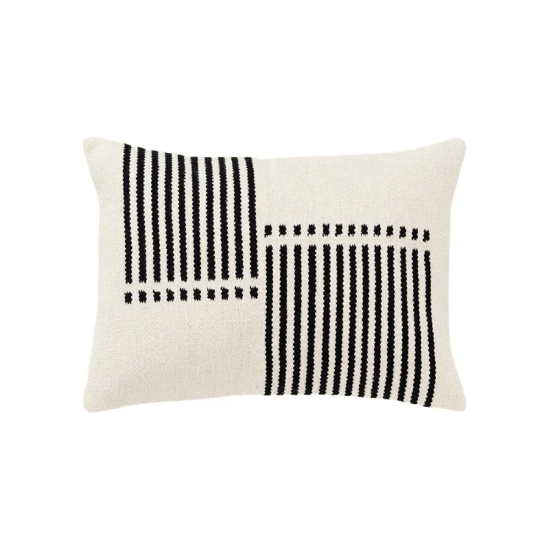 Woven Striped Decorative Throw Pillow