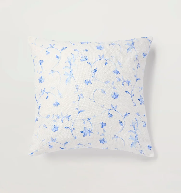 The Bleecker Throw Pillow - Blue Botanical