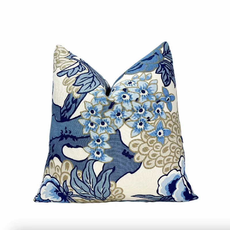 Thibaut Honshu Blue Beige Throw Pillow