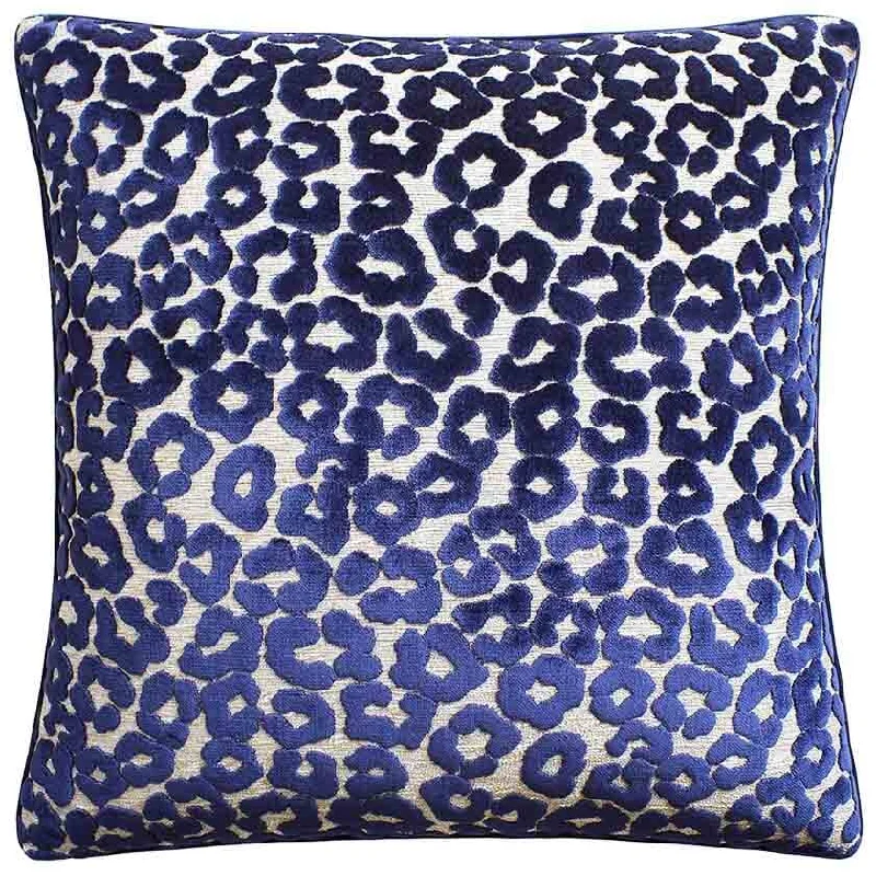 Wild Cat Navy Decorative Pillow Ryan Studio